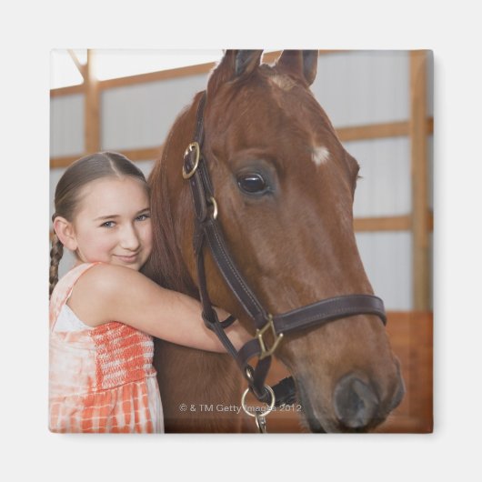 USA, Illinois, Metamora, Portrait des Lächelns Magnet (Vorne)