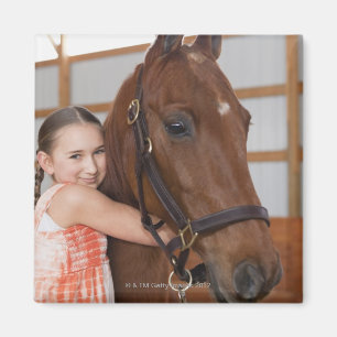 USA, Illinois, Metamora, Porträt des Lächelns Magnet