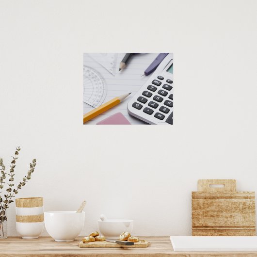 USA, Illinois, Metamora, Stillleben mit Schule Poster (Küche)