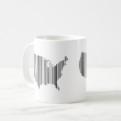 USA im Bar-Code Kaffeetasse (Vorderseite Links)