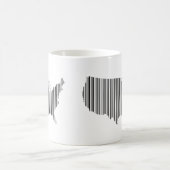 USA im Bar-Code Kaffeetasse (Mittel)