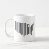 USA im Bar-Code Kaffeetasse (Links)