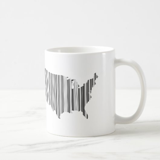 USA im Bar-Code Kaffeetasse (Rechts)