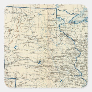 USA im Dezember 1860 Quadratischer Aufkleber