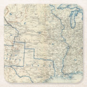 USA im Dezember 1860 Rechteckiger Pappuntersetzer (Vorderseite)