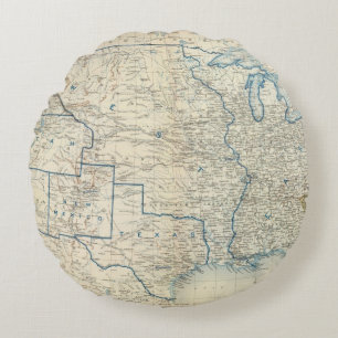 USA im Dezember 1860 Rundes Kissen