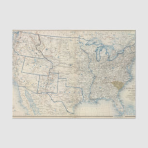USA im Dezember 1860 Seidenpapier