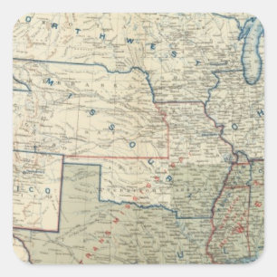 USA im Dezember 1862 Quadratischer Aufkleber