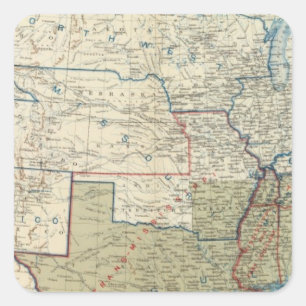 USA im Dezember 1863 Quadratischer Aufkleber