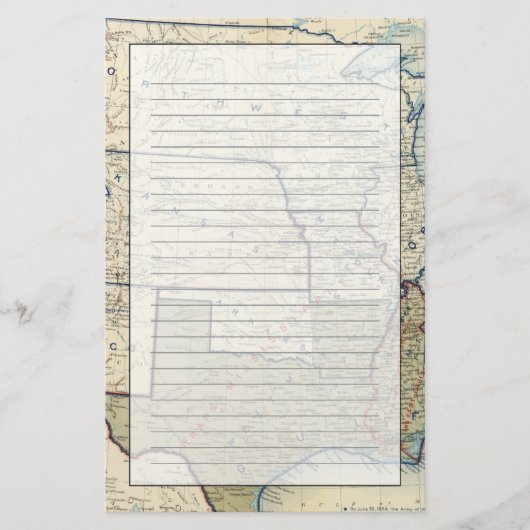 USA im Juni 1864 Briefpapier (Vorderseite)