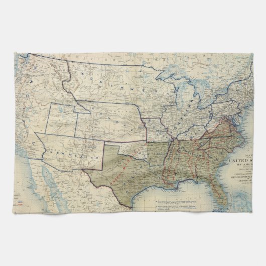 USA im Juni 1864 Küchentuch (Horizontal)