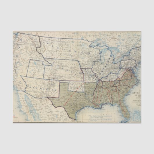 USA im Juni 1864 Seidenpapier (Vorderseite)
