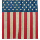 USA-Imitate mit Sprengflagge Duschvorhang (Vorderseite)