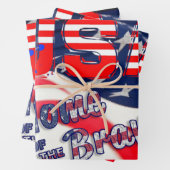 USA in Ehrenflagge Geschenkpapier Set (Beispiel)