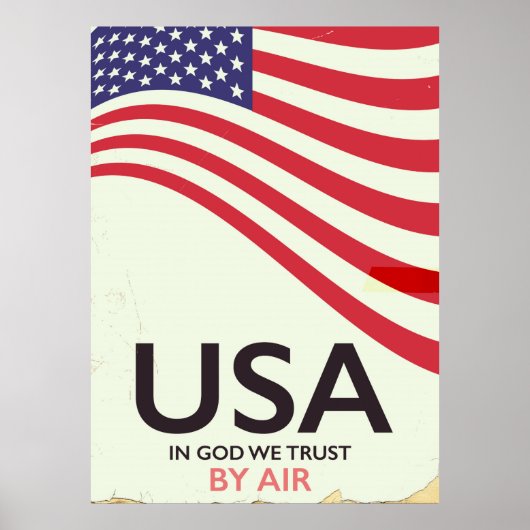 USA "In god we Trust" Vintage Poster (Vorne)