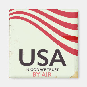 USA "In god we Trust" Vintage Poster Magnet