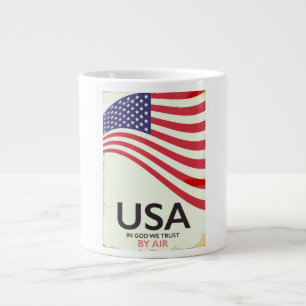 USA "In Gott vertrauen wir" Vintage Poster Jumbo-Tasse