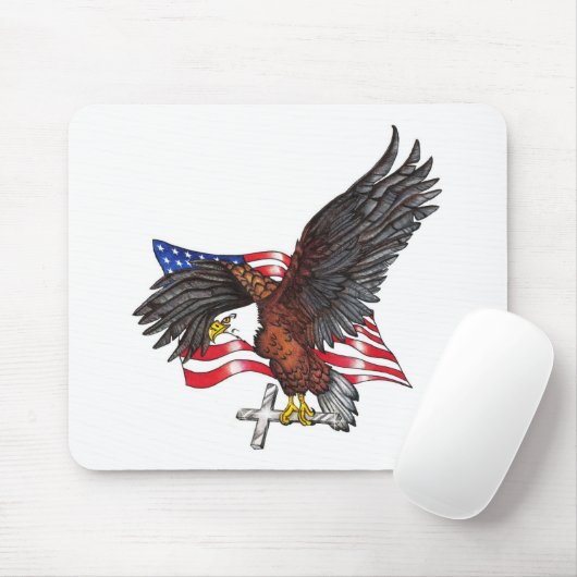 USA in Gott Wir vertrauen Eagle Mousepad (Mit Mouse)
