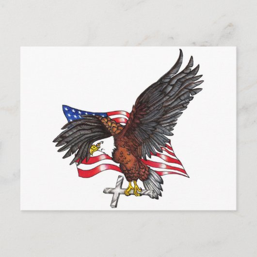 USA in Gott Wir vertrauen Eagle Postkarte (Vorderseite)