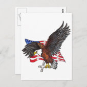 USA in Gott Wir vertrauen Eagle Postkarte (Vorne/Hinten)