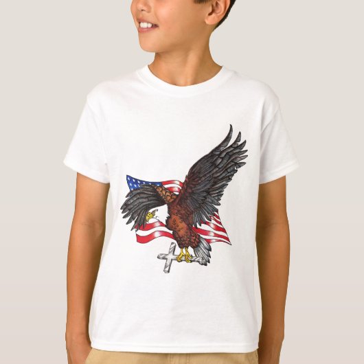 USA in Gott Wir vertrauen Eagle T-Shirt (Vorderseite)
