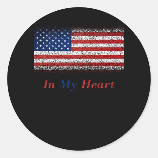 USA in meiner Herbst-USA-Flagge Runder Aufkleber (Vorderseite)