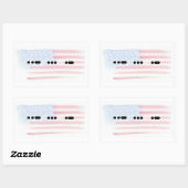 USA in Morse Code mit Flag Sticker - Anpassen (Blatt)