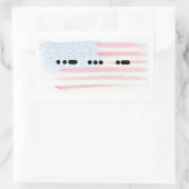 USA in Morse Code mit Flag Sticker - Anpassen (Tasche)