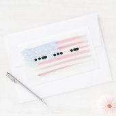 USA in Morse Code mit Flag Sticker - Anpassen (Umschlag)