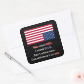 USA in Notlage Quadratischer Aufkleber (Umschlag)