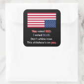 USA in Notlage Quadratischer Aufkleber (Tasche)