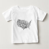 USA in Tagxedo Baby T-shirt (Vorderseite)