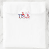 USA in US Flagge Runder Aufkleber (Tasche)