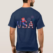 USA in US Flagge T-Shirt (Rückseite)
