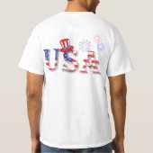 USA in US Flagge T-Shirt (Rückseite)