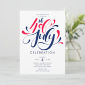 USA Independence Bash Einladung (Stehend Vorderseite)