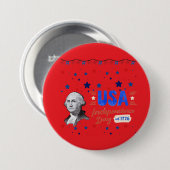 USA Independence Day Button (Vorne & Hinten)