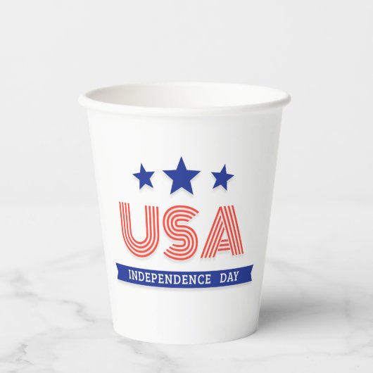 USA Independence Day Celebration Paper Cups Pappbecher (Vorderseite)