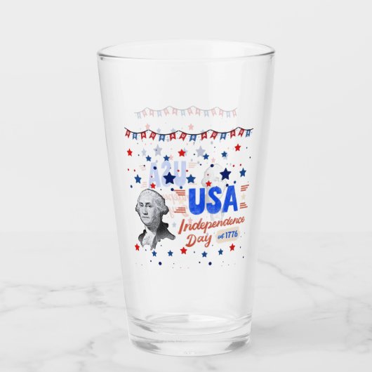 USA Independence Day Glas (Vorderseite)
