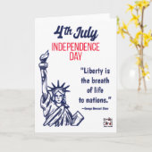 USA Independence Day - Liberty Karte (Gelbe Blume)