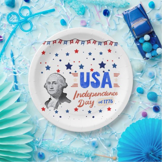 USA Independence Day Pappteller (Party)