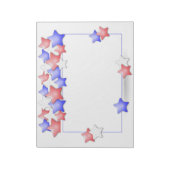 USA Independence Day Patriotic Stars American Notizblock (Rotiert)