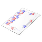USA Independence Day Patriotic Stars American Notizblock (angewinkelt)