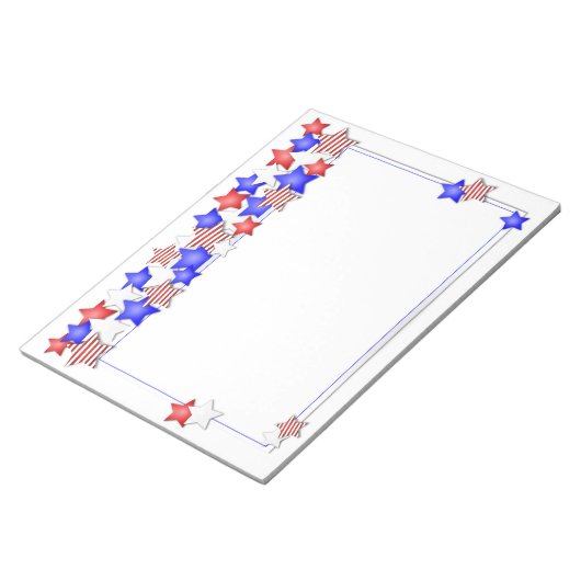 USA Independence Day Patriotic Stars American Notizblock (angewinkelt)