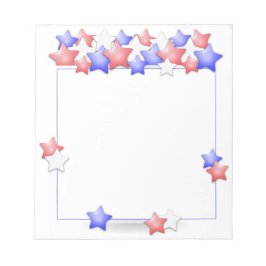 USA Independence Day Patriotic Stars American Notizblock
