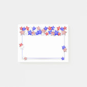 USA Independence Day Patriotic Stars American Post-it Klebezettel (Vorderseite)