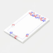 USA Independence Day Patriotic Stars American Post-it Klebezettel (angewinkelt)