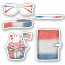 USA Independence Day-Planer-Aufkleber Set