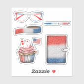 USA Independence Day-Planer-Aufkleber Set Aufkleber (Blatt)