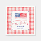 USA Independence Day Themed Birthday Serviette (Vorderseite)